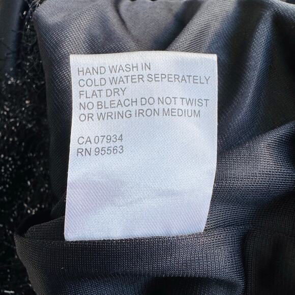 Simon Chang Black Eyelash Trim Ribbed Open Cardigan Jacket Tie Waist Size 4 - Picture 9 of 14